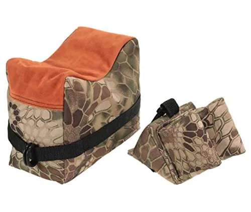 Liuer Set di Sacche da Tiro Anteriore e Posteriore Sacca Caccia Fucile Pistole Accessori Sacca Sport Fucili,Sacchetto da Tiro Anteriore,Bench Rest,Sabbia da Tiro (Marrone Camouflage)