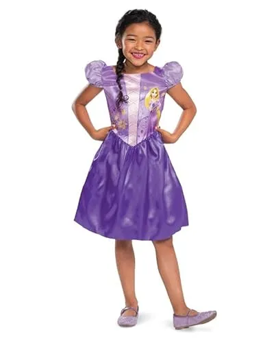 DISGUISE Vestito Rapunzel Standard Bambina, Porpora Vestito Rapunzel, Seta Abiti Carnevale Rapunzel, Costumi Di Carnevale Per Bambini Taglia S