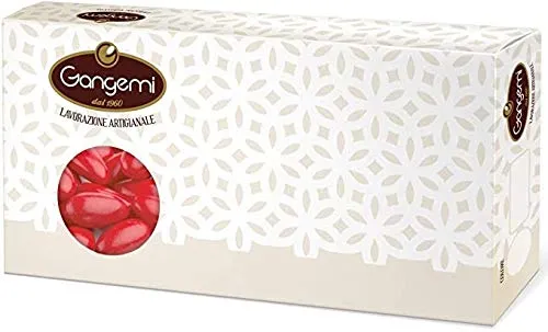 Nunziatina - Confetti Gangemi colore Rosso con Mandorla Siciliana (CLASSICHE) Alta Qualità 1000 g