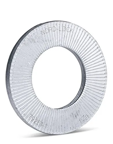 Rondelle di sicurezza a cuneo Nord-Lock in acciaio, diametro esterno allargato, NL16sp | per M16 (4 pezzi) in acciaio | 17 mm x 30,7 mm x 3,4 mm