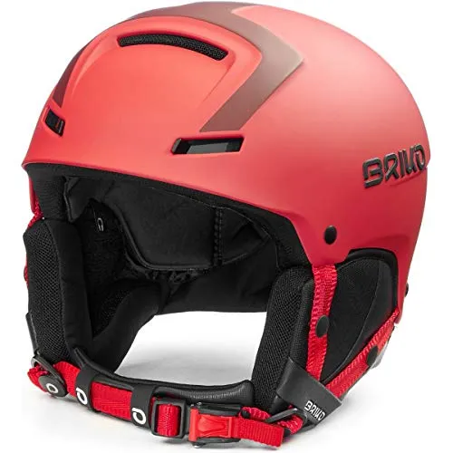 Briko Faito, Casco da Sci/Neve Unisex-Adulto, Rosso Opaco-Rosso Scuro, 59-64 cm