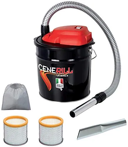 ASPIRACENERE ELETTRICO CENERILL 800 W - 18 L con doppio filtro e lancia piatta