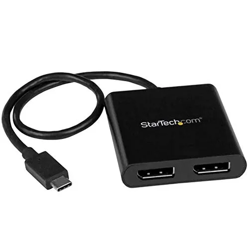Startech.Com Adatattore Splitter Mst Hub, USB-C a 2 Porte Displayport Multi-Monitor