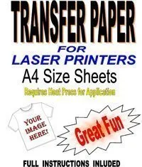 Laser & fotocopiatrici, risma T & Tessuto Transfer Paper per tessuti leggeri da 20 fogli A4