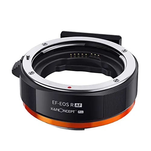 K&F Concept Adattatore per Obiettivi Autofocus EF-EOS R di per Obiettivi Canon EOS EF/EF-S a Canon EOS R EOSC70 EOSR5 EOSR6 EOS R EOS RP