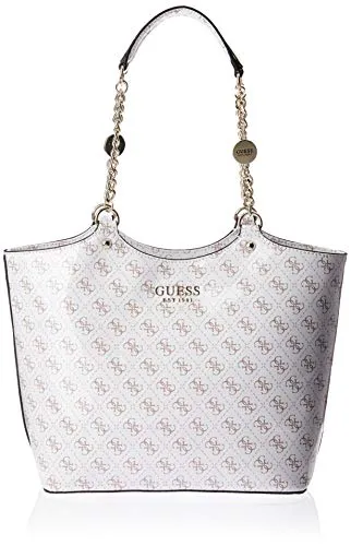 Guess LORENNA Society Carryall, Handbag Donna, Bianco, UNI