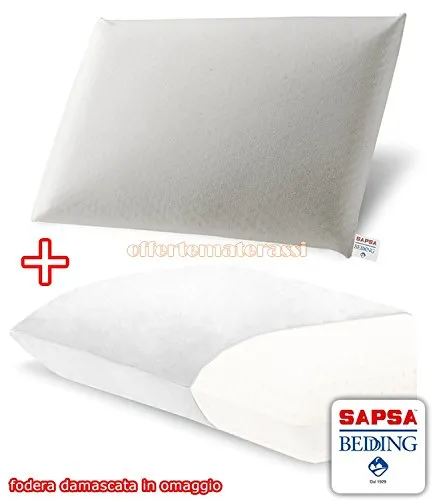EFFETTO CASA Sapsa Bedding Classic saponetta Lattice 100% Cuscino/guanciale Alta QUALITA Ex Pirelli (Saponetta H.13 cm)