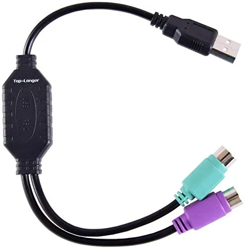Top-Longer Adattatore PS2 e USB Per Tastiera e Mouse con PS2 Interfaccia