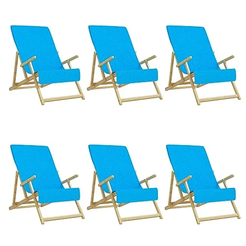 vidaXL Asciugamani da Spiaggia 6 pz Turchese 60x135 cm Tessuto 400 gsm