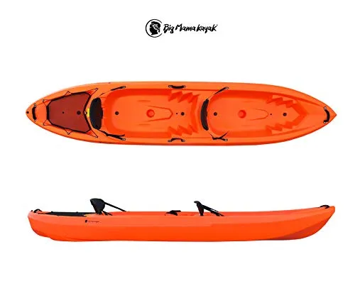 BIG MAMA KAYAK Canoa PIREUS 2 Posti Cm 360 + 2 Seggiolini + 4 Maniglie Colore Arancio