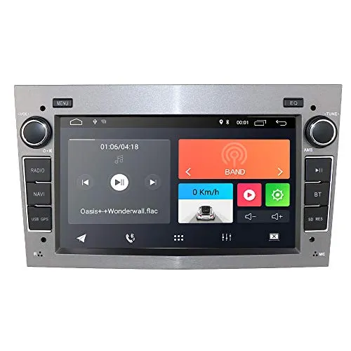 hizpo Android 10 Autoradio con Bluetooth GPS Navigazione 7 pollici Touch Screen per Opel Antara Vectra Crosa Vivaro Zafira Meriva Supporto Controllo Volante WiFi 4G USB SD CAM-In DAB + (Grigio)