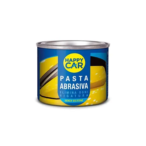 Happy Car - Pasta Abrasiva 150ml Elimina Graffi Auto, Puntinature e Rigature Superficiali, Ripristina la lucentezza, Senza Silicone