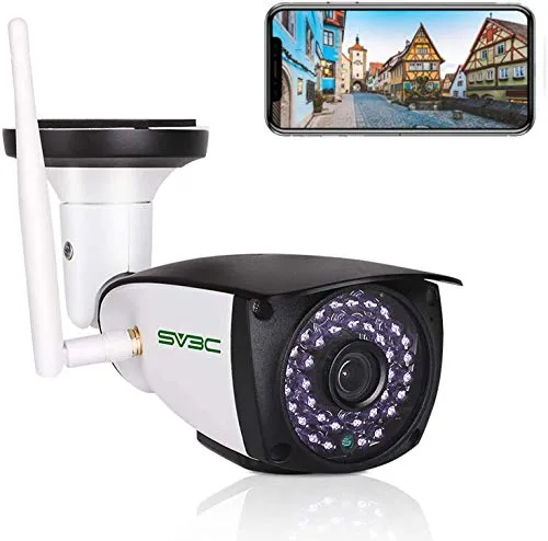 SV3C Telecamera Wi-Fi Esterno HD 5MP videocamera sorveglianza esterno wifi con Rilevamento Umanoide, Audio Bidirezionale, Visione Notturna, IP66, Vista a Distanza Via Phone/Tablet/Windows