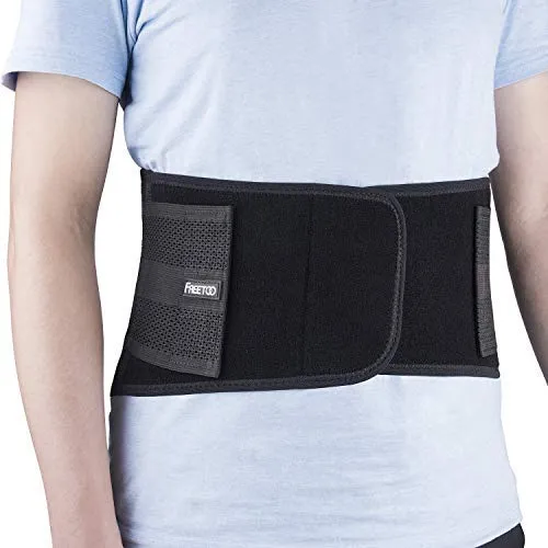 FREETOO cintura per parte inferiore della schiena, utilizzare per medicale e sport, prevenzione degli infortuni, sollievo dal dolore e tenervi sottile L/XL 33-40"