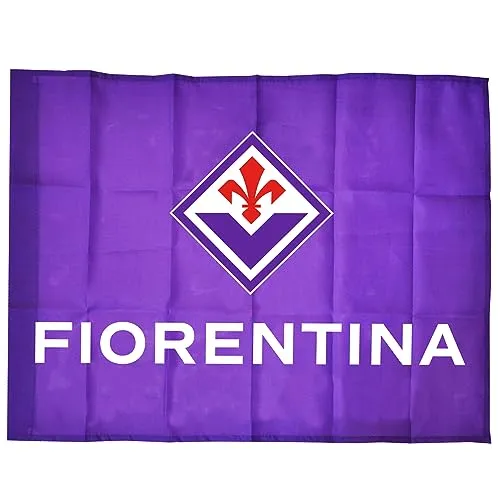 BANDIERA Fiorentina Viola Bandiera Poliestere 140X90 CM Nuovo Logo