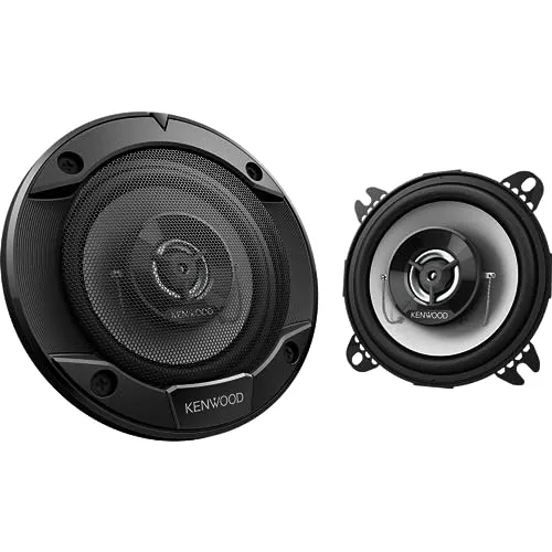 Kenwood, Sistema di altoparlanti KFC-S1066 serie Stage Sound a 2 vie, Potenza di picco 220W, montaggio a filo, doppio cono, Cono del woofer da 10cm in Polypropilene, Nero