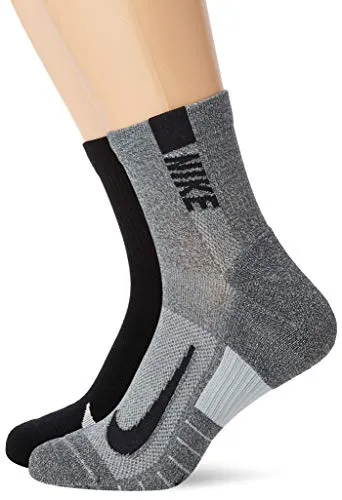 Nike U Nk Mltplier Ankle 2Pr, Calzini Unisex – Adulto, WgBlkA/BlkWh, L