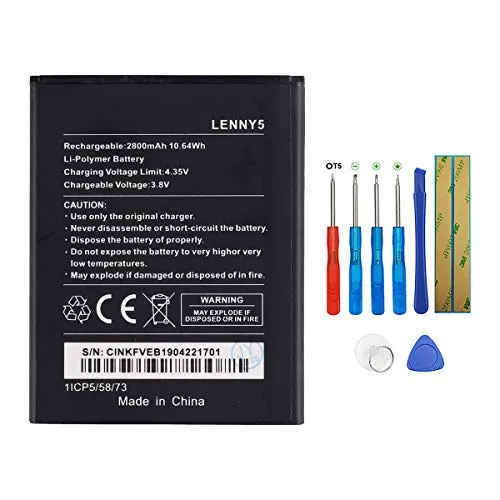 Swark Lenny 5 - Batteria compatibile con Wiko Lenny 5 con strumenti