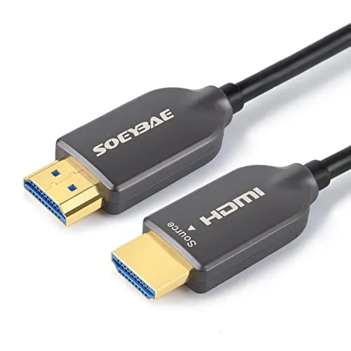SOEYBAE Cavo HDMI Fibra Ottica 10m, Cavo HDMI 2.0 4K 60Hz Supporta 18 Gbps ad alta velocità UHD fibra Cavo HDMI, 2160p 4:4:4 HDR HDCP 2.2 ARC CEC