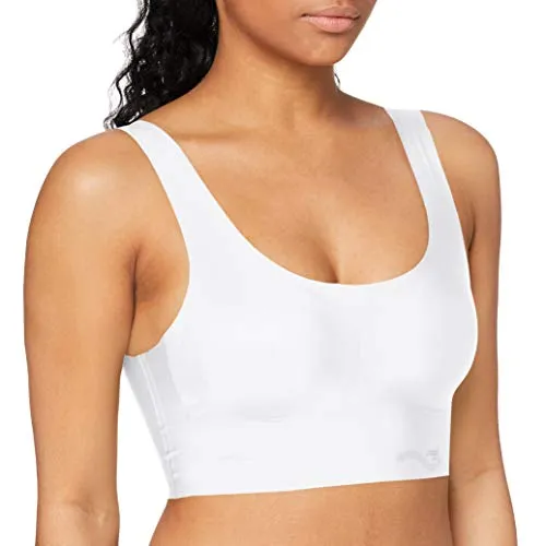 Sloggi Zero Feel Top Ex Crop, Bianco (White 0003), XL Donna