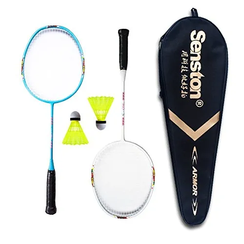 Senston Racchetta di Badminton per Bambini Racchetta di Volano Junior Compreso 2 Racchetta/2 Volani/1 Badminton Racket Bag