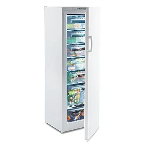 Klarstein Iceblokk 225 - congelatore a 4 stelle, 212 litri freezer, 7 livelli, 170 cm di altezza, modalità flash-freeze, temperatura da -16 a -22 ° C, Consumo annuo di energia 198 kWh, bianco