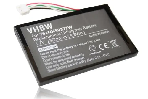 vhbw batteria compatibile con Navigon 8110, 8130, 8310 navigatore GPS (1300mAh, 3,7V, Li-Poly)