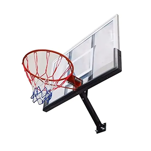 canestro basket esterno Canestro da Tabellone da Basket per Adulti, Set di Supporti da Basket per Attrezzature Sportive da Basket a Parete, con Accessori di Installazione Completi