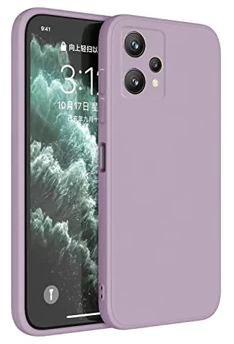 Topme Cover per Realme 9 (4G) / 9 Pro+ / 9 Pro+ FreeFire (6.5" Inches) Custodia Case, Protezione Della Pelle Della Custodia in Silicone Tpu - Erba viola