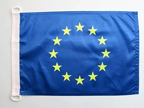 AZ FLAG Bandiera NAVALE Europa 45x30cm - Bandiera MARITIMA Unione Europea – UE 30 x 45 cm Speciale nautismo