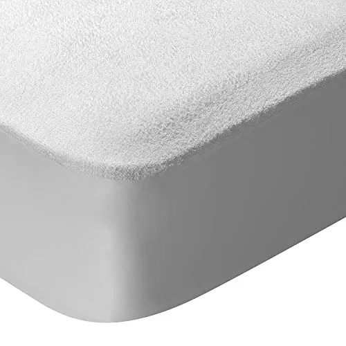 Pikolin Home -Proteggi-materasso in spugna di cotone Letto 180 - 180x200 cm con trattamento dermoprotettivo in aloe vera, impermeabile e traspirante