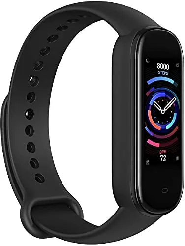 Amazfit Band 5 Smartwatch Tracker Fitness Orologio con Alexa Integrato Impermeabile 5 ATM di 15 Giorni Contapassi, Monitoraggio Frequenza Cardiaca del Sonno e della Salute per Sport Uomo Donna - Nero