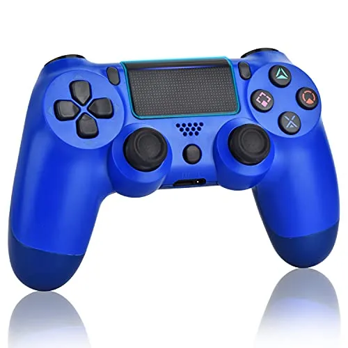 OUBANG Controller Wireless Gamepad per PS4, Controller Joypad Senza Fili di Gioco Playstation 4 PRO con Doppia Vibrazione, Blu (Wave Blue)