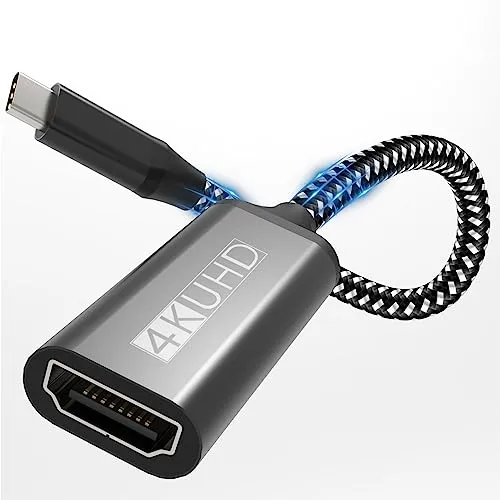 Adaptateur USB C vers HDMI 4K,Adattatore da Tipo-C a HDMI (Thunderbolt 3 Compatibile),HD Uscita Audio Video per MacBook Pro/Air,Surface Pro,Pixelbook,iPad Pro,Huawei,Samsung Galaxy S10 S9+ e Altro