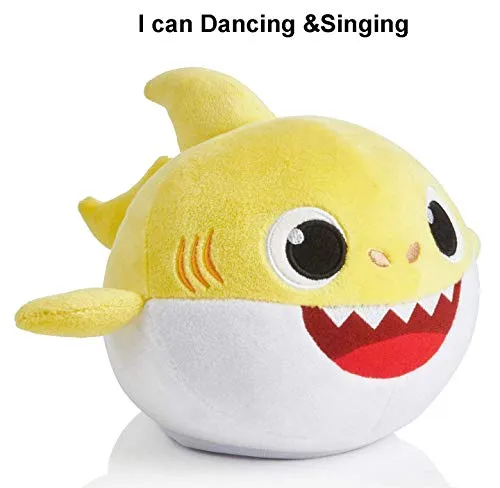 Lelestar Canciones Musicales Baby Shark Plush Doll Baby Shark Singing Dancing Toy Doll Farcito Peluche Compleanno Anno Nuovo Regalo per Bambini  (B)