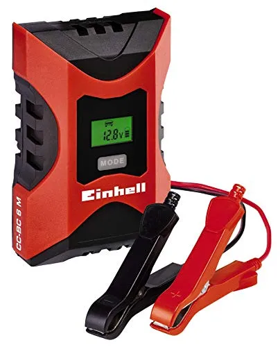 Einhell CC-BC 6 M Batterie, Tensione di Carica 6/12 V, Rosso/Nero, 3-150 Ah