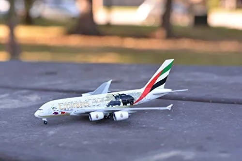 Herpa - Emirates Airbus United for Wildlife (No.2) L'Airbus A380 degli Emirati Uniti per la Fauna Selvatica (n°2), Multicolore, 532723