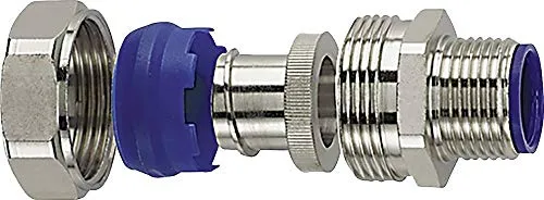 HellermannTyton 166-32205 LTS16-FMC-M20-NPB/PA6-ML, raccordo per tubo in metallo M20, dritto, 1 pezzo.