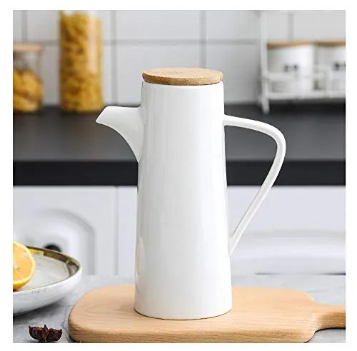 Vaso in ceramica, forniture per cucina bottiglia per condimento a prova di perdite, bottiglia per olio di sesamo, bottiglia per olio di sesamo, bottiglia per salsa di soia-Lattina per olio diritta