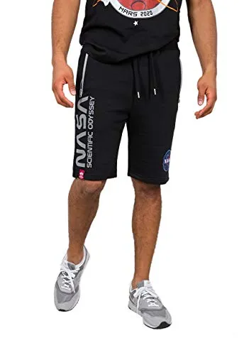 ALPHA INDUSTRIES Men Sweat Shorts Odyssey, Taglia:XL, Colore:Black