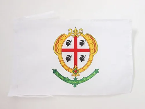 AZ FLAG Bandiera Sardegna Antica 45x30cm - BANDIERINA SARDA - Italia 30 x 45 cm cordicelle