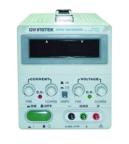 GW Instek GPS-3030DD - Alimentatore lineare di corrente continua con doppio display digitale a LED da 0,39", uscita singola, 30 V DC, 3 Amp, 90 W