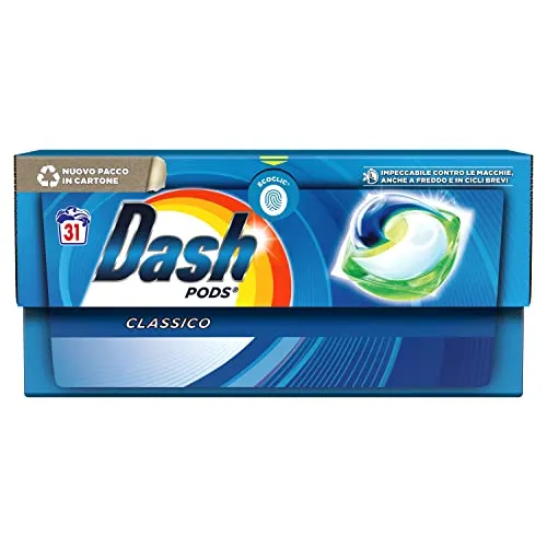 Dash Pods Detersivo Lavatrice in Capsule Classico, 31 x 21g