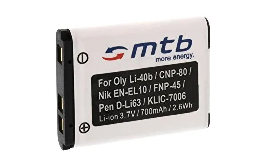 Batteria NP-45 per FujiFilm FinePix XP50, XP60, Z10fd, Z20fd, Z30, Z31, Z33WP