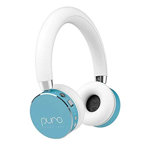 Puro Sound Labs BT2200 - Cuffie bluetooth per bambini a volume limitato - Cuffie più sicure per i bambini - Leggere e durevoli - Qualità audio da studio e isolamento acustico - Con Custodia