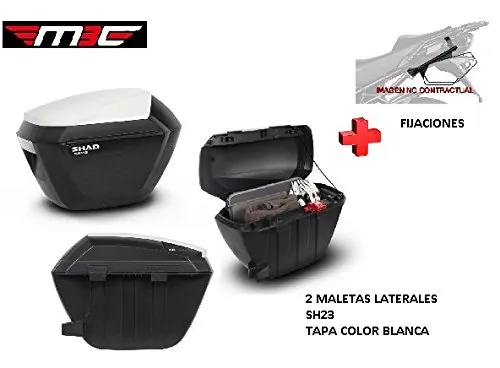 KIT SHAD FISSAGGIO+ VALIGIE LATERALI / CALOTTA BIANCO SH23 BENELLI BN251 (2017)