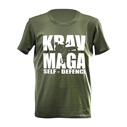 T-Shirt Krav Maga Self Defence Verde Militare AB017