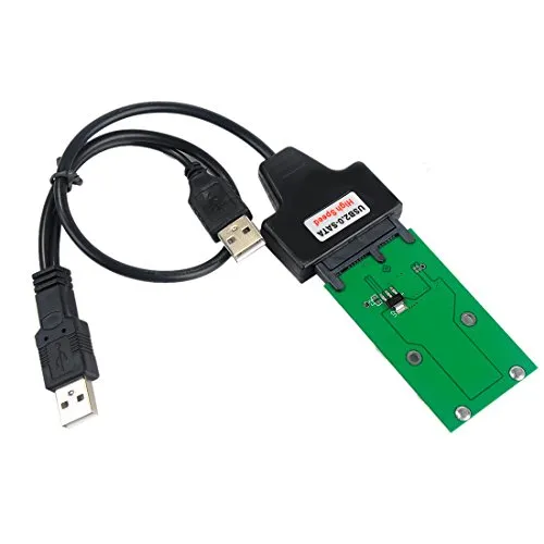 Crazepony-UK Mini PCIe mSATA 5CM SSD a Micro SATA o Adattatore USB Card Converter DIY