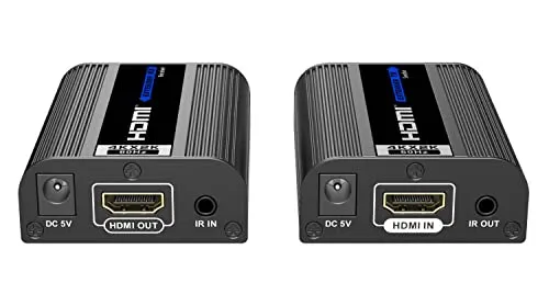 PremiumCord 4K HDMI 2.0 Extender Fino a 60 m Via Cavo Patch Cat6/Cat6a/Cat7, HDMI 2.0, alloggiamento in Metallo, Compatibile con 4K 2160p 60Hz UHD, Full HD 1080p, 3D, Dolby True HD
