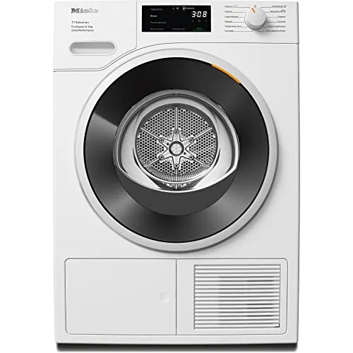 Miele TSF 763 WP EcoSpeed, Asciugatrice T1 a Pompa di Calore 8 kg, con Tecnologia EcoDry e DryCare 40, FragranceDos, Miele@Home, Classe di Efficienza Energetica A+++, Bianco Loto